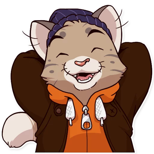 Стикерпак Jack Cat для Telegram — скачать