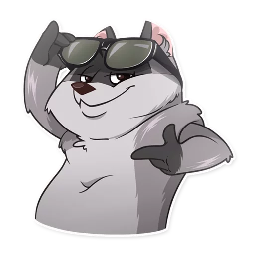 😎 Стикер «Jaxon Jed Raccoon» для Telegram