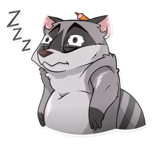 😴 Стикер «Jaxon Jed Raccoon» для Telegram