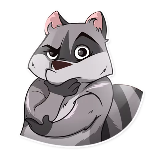 😕 Стикер «Jaxon Jed Raccoon» для Telegram