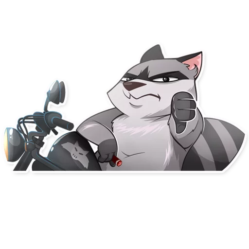 👎 Стикер «Jaxon Jed Raccoon» для Telegram