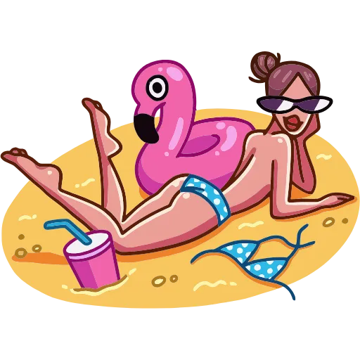 ⛱ Эмодзи «Жанна» для Telegram
