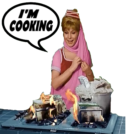 🍴 Стикер «I DREAM OF JEANNIE-STREGA X AMORE» для Telegram