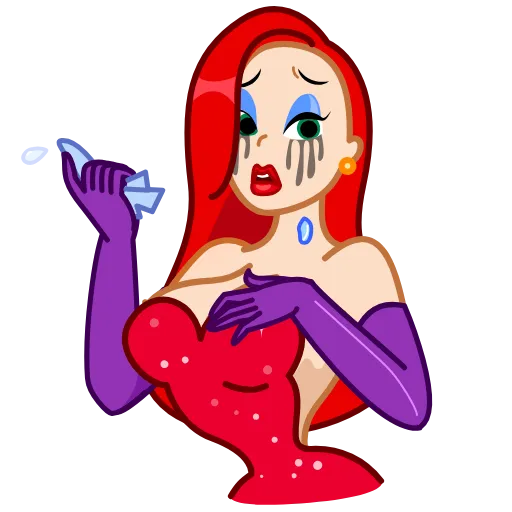 😭 Стикер «Jessica Rabbit» для Telegram
