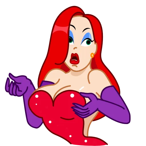 🤯 Стикер «Jessica Rabbit» для Telegram