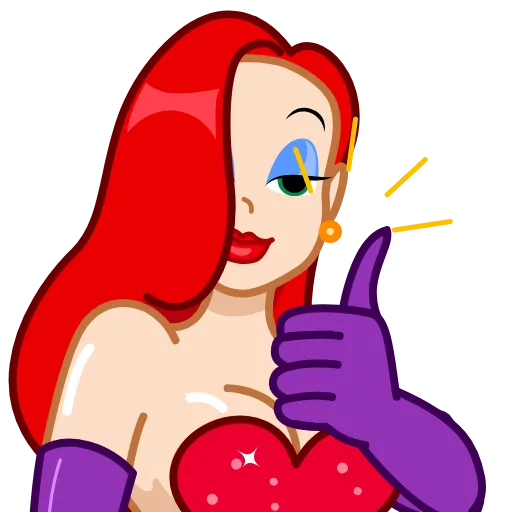 👍 Стикер «Jessica Rabbit» для Telegram