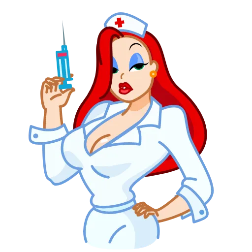 👩‍⚕️ Стикер «Jessica Rabbit» для Telegram