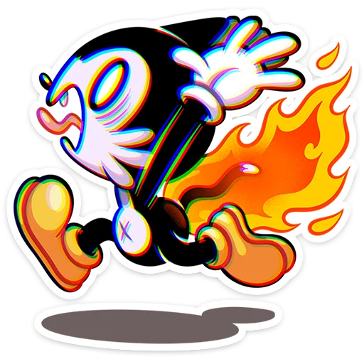 😧 Стикер «Ретрокот Джо» для Telegram