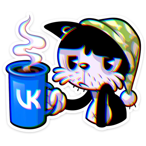 ☕ Стикер «Ретрокот Джо» для Telegram