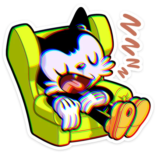 💤 Стикер «Ретрокот Джо» для Telegram