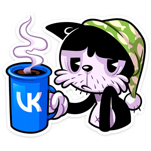 ☕ Стикер «Кот Джо - без глитч эффектов» для Telegram