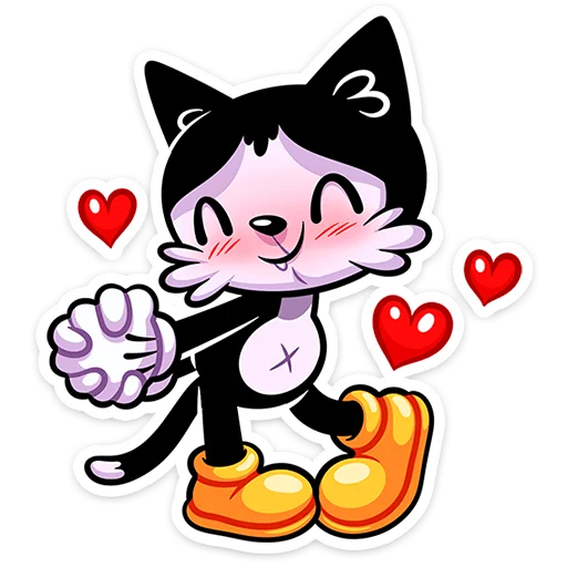 🥰 Стикер «Кот Джо - без глитч эффектов» для Telegram