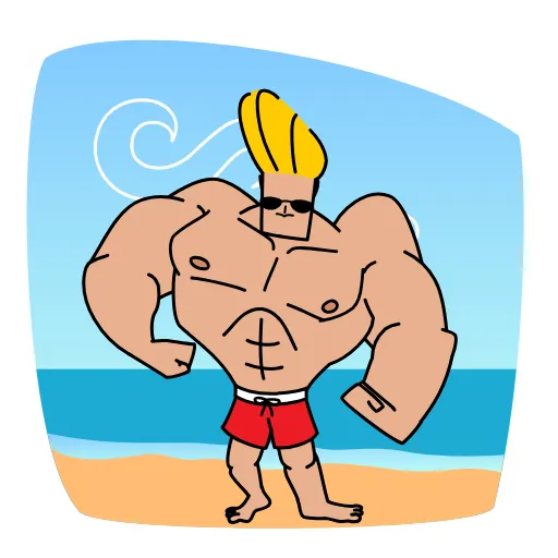 💪 Стикер «Johnny Bravo» для Telegram