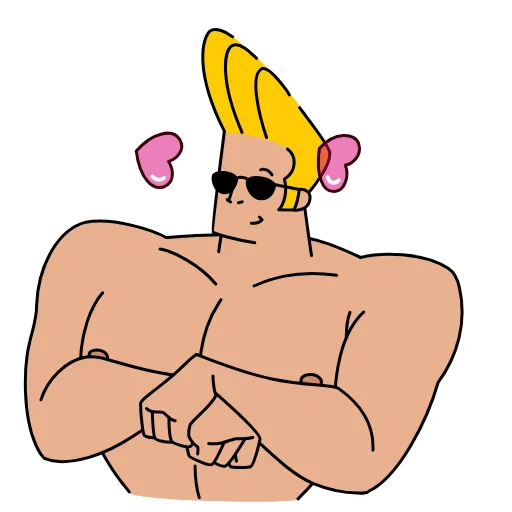 😘 Стикер «Johnny Bravo» для Telegram