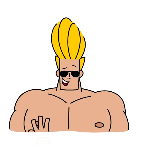 😍 Стикер «Johnny Bravo» для Telegram