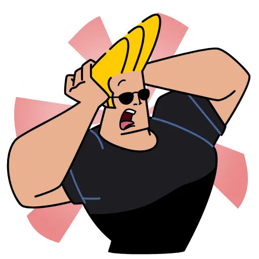 😨 Стикер «Johnny Bravo» для Telegram