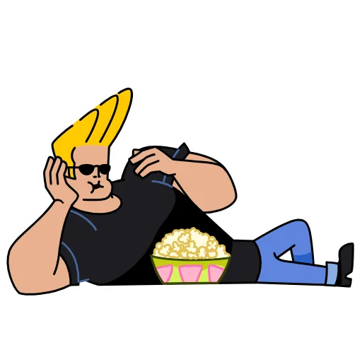 🍿 Стикер «Johnny Bravo» для Telegram