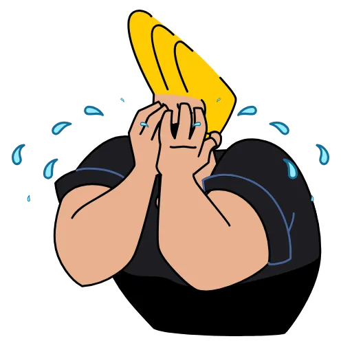 😭 Стикер «Johnny Bravo» для Telegram