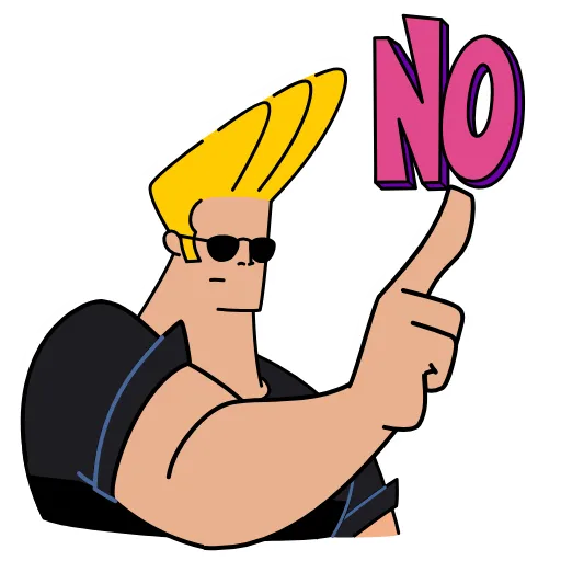 👎 Стикер «Johnny Bravo» для Telegram