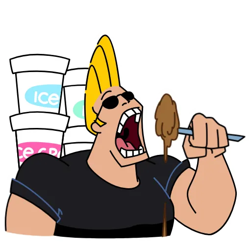 🍦 Стикер «Johnny Bravo» для Telegram