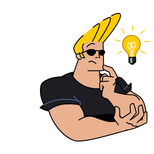 🤔 Стикер «Johnny Bravo» для Telegram
