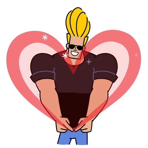 😘 Стикер «Johnny Bravo» для Telegram