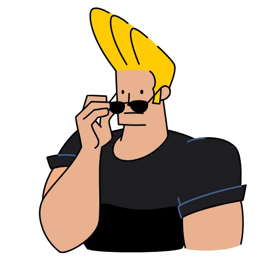😐 Стикер «Johnny Bravo» для Telegram