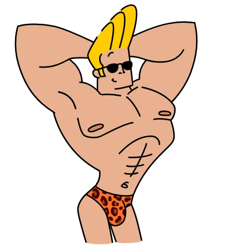 🍆 Стикер «Johnny Bravo» для Telegram