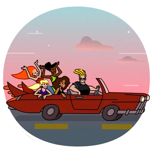 😎 Стикер «Johnny Bravo» для Telegram