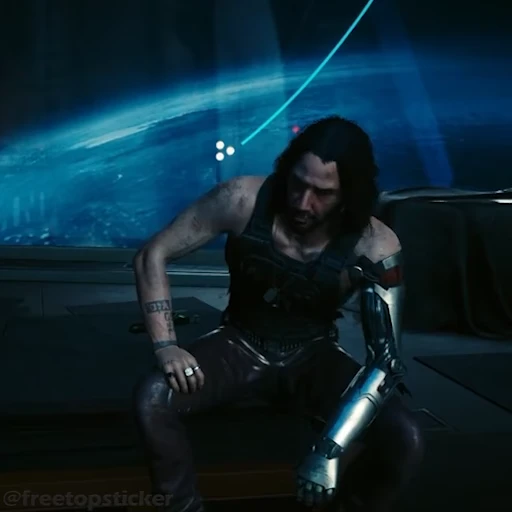 🫳 Стикер «Johnny Silverhand» для Telegram