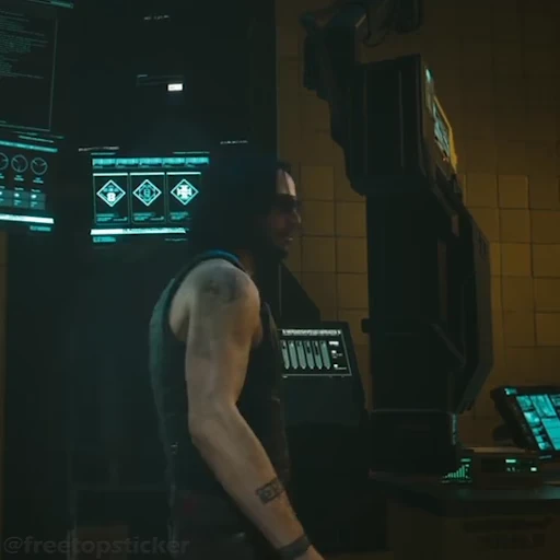 👉 Стикер «Johnny Silverhand» для Telegram