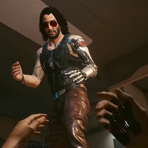🦾 Стикер «Johnny Silverhand» для Telegram