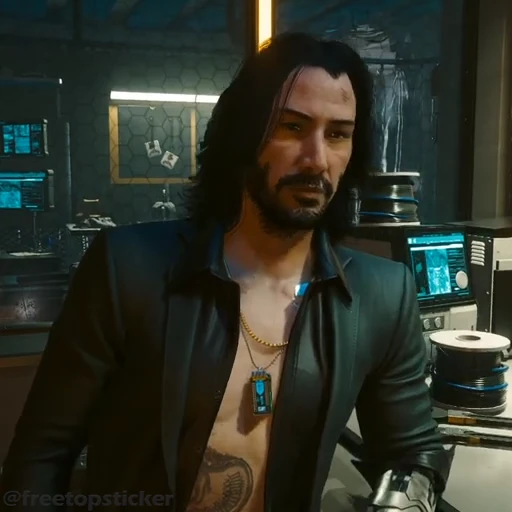 😖 Стикер «Johnny Silverhand» для Telegram