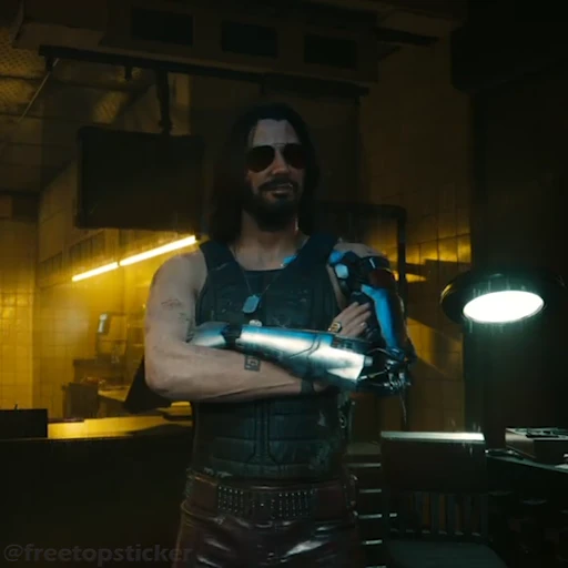 🖕 Стикер «Johnny Silverhand» для Telegram