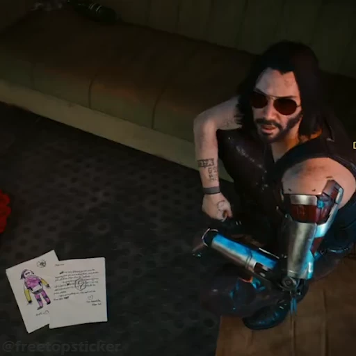 🖼 Стикер «Johnny Silverhand» для Telegram