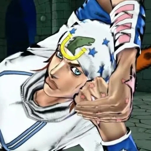 🟦 Стикер «Johnny Joestar Джонни Джостар» для Telegram