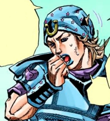 🟦 Стикер «Johnny Joestar Джонни Джостар» для Telegram