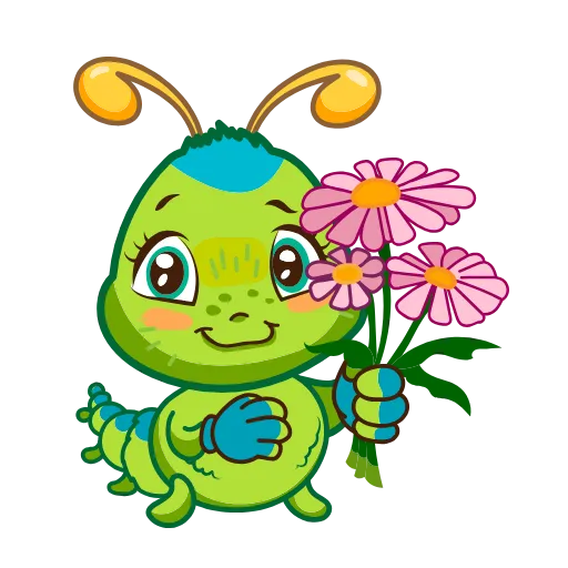 Стикерпак Julia The Caterpillar для Telegram