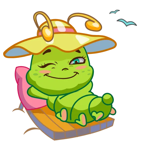😌 Стикер «Julia The Caterpillar» для Telegram
