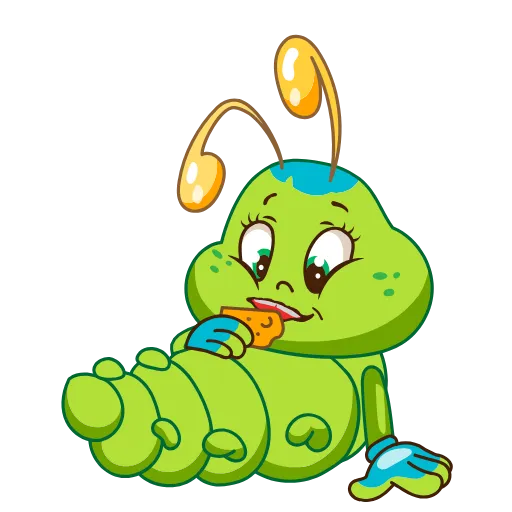 🍔 Стикер «Julia The Caterpillar» для Telegram