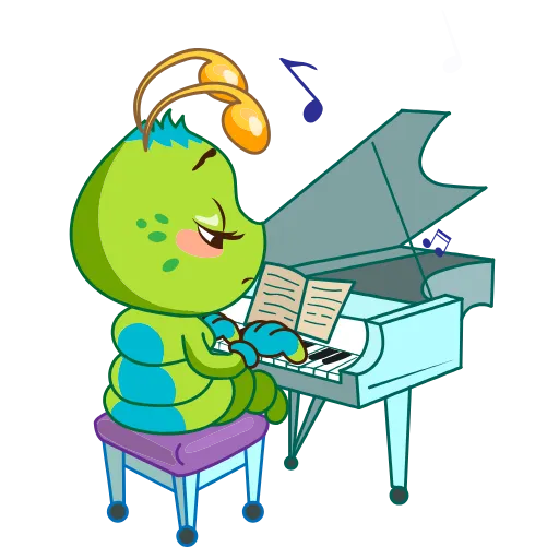🎹 Стикер «Julia The Caterpillar» для Telegram