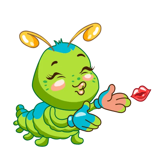 😘 Стикер «Julia The Caterpillar» для Telegram