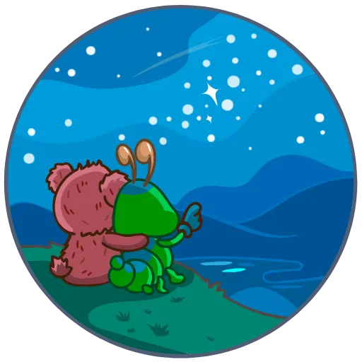 🌠 Стикер «Julia The Caterpillar» для Telegram