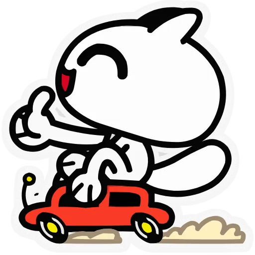 🚗 Эмодзи «Кот как кот» для Telegram