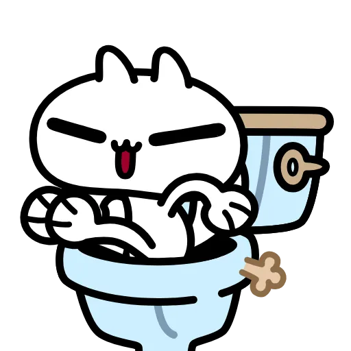 🚽 Эмодзи «Кот как кот» для Telegram