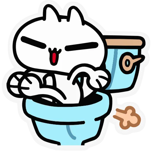 🚽 Эмодзи «Кот как кот» для Telegram