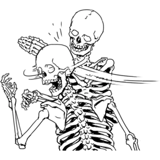 👊 Стикер «Груда костей Skulls» для Telegram