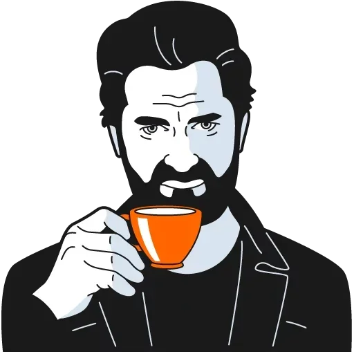 ☕️ Стикер «Just Cinema Heroes» для Telegram