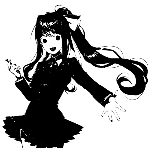 📚 Стикер «just Monika .//» для Telegram