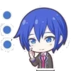 😐 Эмодзи «😌 Kaito vocaloid» для Telegram
